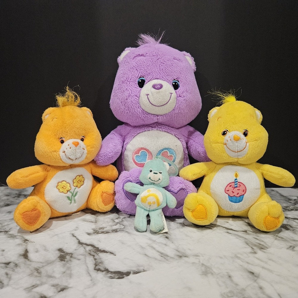 Care Bears Plush Lot Of 4 Vintage 2000–2012 Includes Burger King‎ Mini